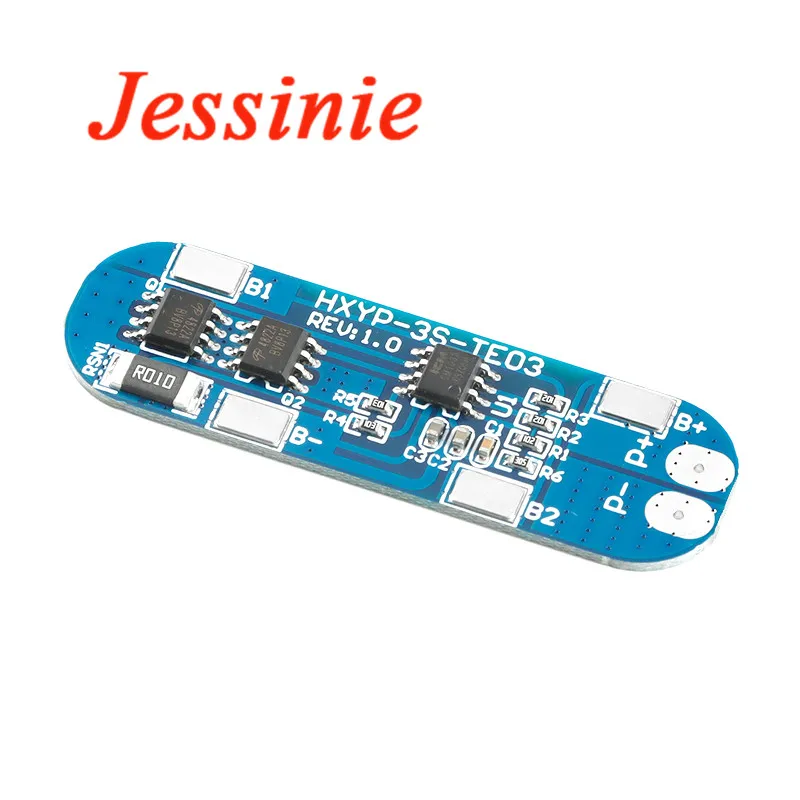 2 uds 3S 12,6 V 11,1 V 18650 Li-ion cargador de batería de litio Placa de protección de circuito 3A 3 celdas pico Lipo BMS módulo de carga PCB - imagen 3