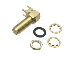Conector SMA Hembra Ángulo Recto Soldadura PCB Junta Tórica RF Coaxial