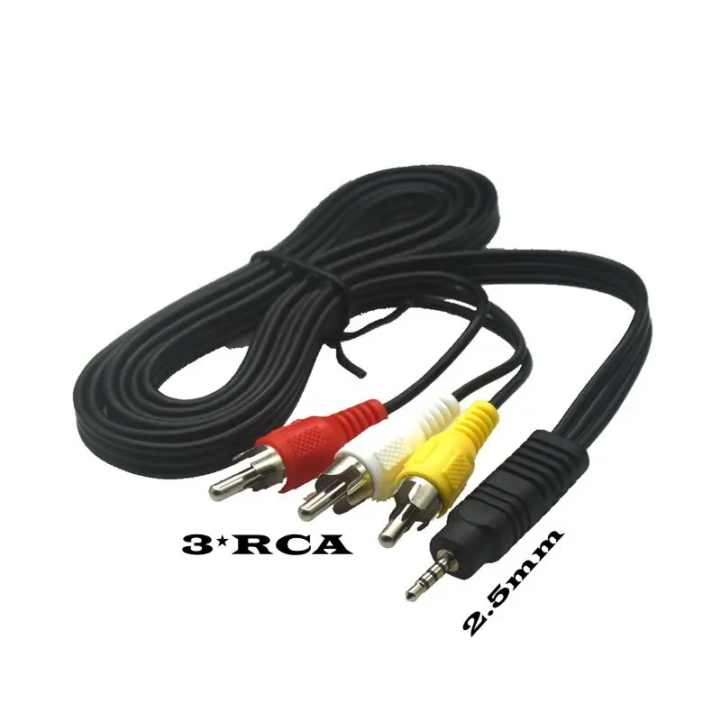 Conector de 5 pies y 2,5mm a 3 RCA, Cable AV de Audio/vídeo de 2,5mm a AV, para reproductor multimedia Neto, 1,5 m - imagen 3