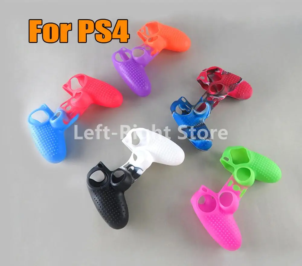 40 Uds ForPS4 slim pro funda con tachuelas de puntos piel de Gel de goma de silicona para Sony PS4 Slim/Pro funda para controlador rojo azul - imagen 2
