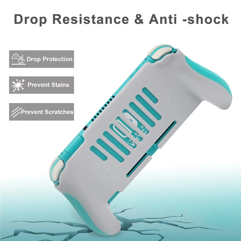 Funda de agarre con mango para Nintendo Switch Lite, soporte para consola de juegos, cubierta de mango a prueba de golpes, accesorios para interruptor - imagen 3