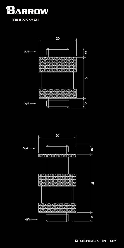 Longitud telescópica 41–69 mm