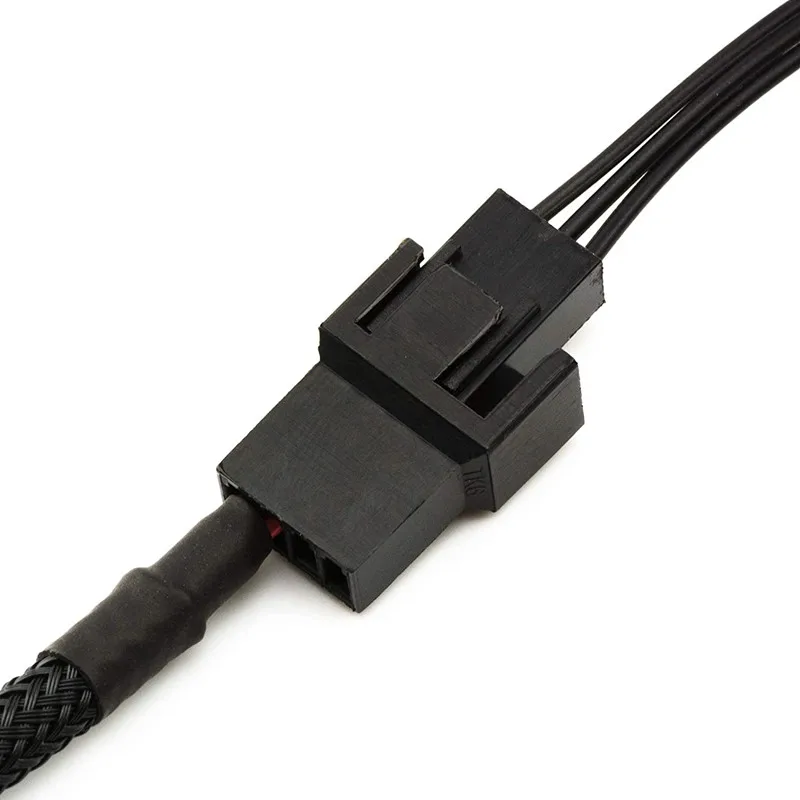 Cable adaptador de ventilador gráfico de 2 pines para ventilador de placa base GPU de 4 pines/tarjeta PWM, Compatible con manga negra de 3 pines y 4 pines, lote de 2 unidades - imagen 3
