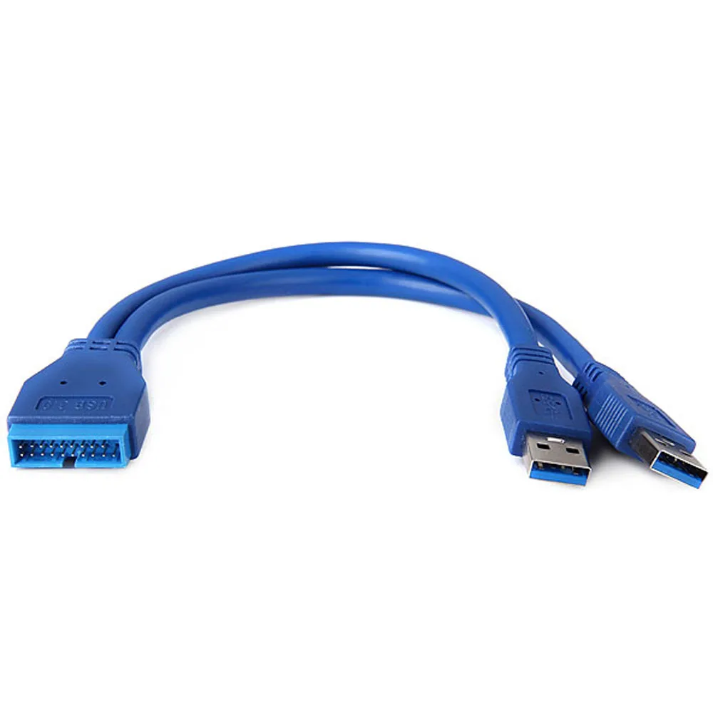 Cable Adaptador Extensión Cabezal Placa Base USB 3.0 Conector Doble USB Hembra Hembra Extensor 20 Pines 50CM - imagen 3