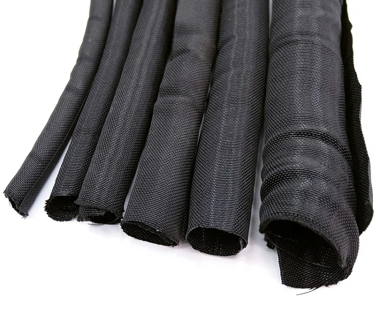 Organizador de manga de Cable, gestión de cables expandible trenzada PET, telar de cierre automático, protección de envoltura de cables de tubería dividida, blanco, 5mm- 19mm - imagen 5