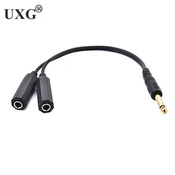 Adaptador Jack 6,35mm Macho a Doble Jack Hembra Estéreo
