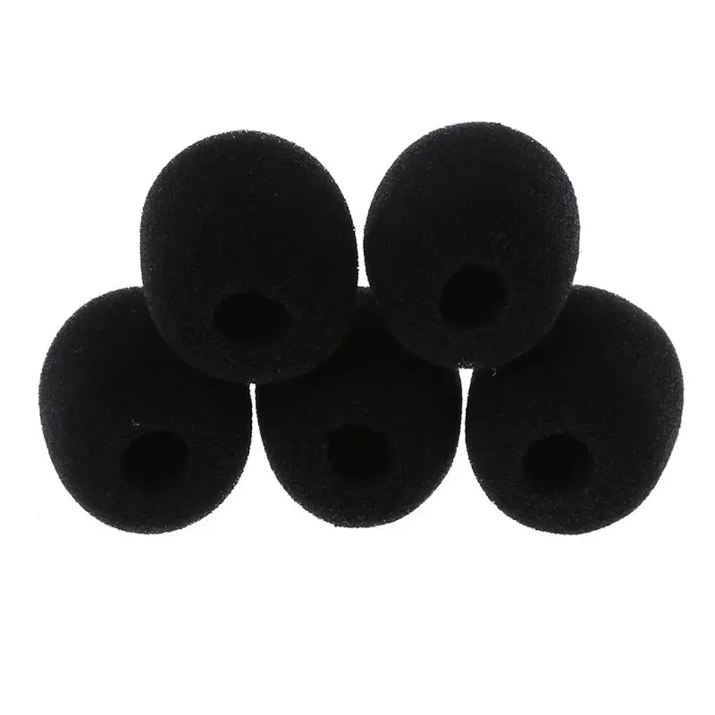 Cubierta de esponja para micrófono, funda de megáfono mike, funda de espuma, chaqueta negra, 5 uds. - imagen 4