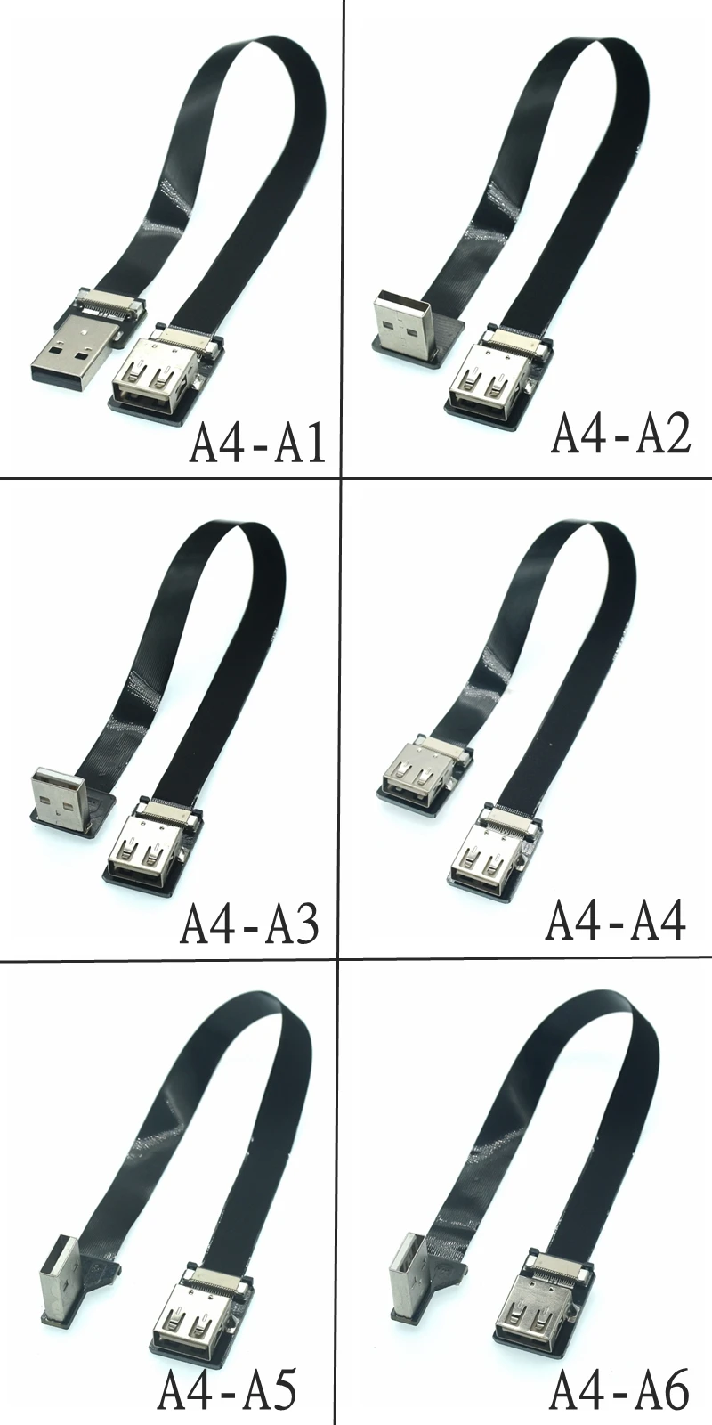 A4 FFC Micro tipo C USB-C FPV delgado plano suave flexible FPC carga AV Cable de fecha para monitor cardán de mano sin escobillas FPV - imagen 5