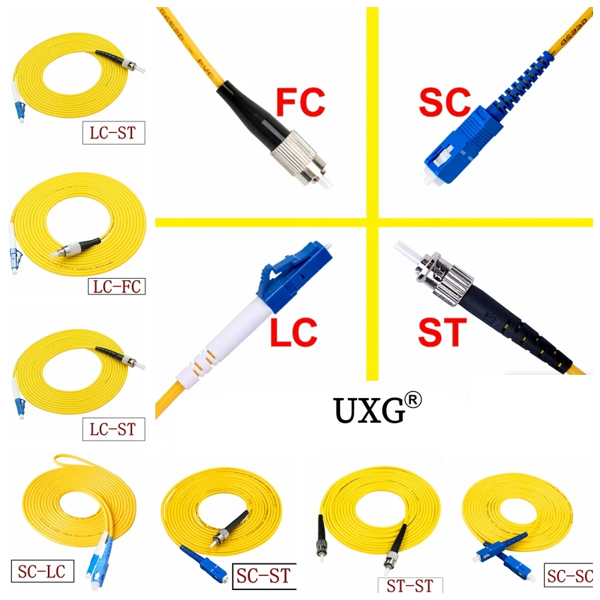 Cable de conexión de fibra óptica SC APC 3M, cable de puente de fibra óptica FTTH de 1m y 30m, modo simple SC a LC FC ST UPC SM/SX APC de 3,0mm, 5 unidades - imagen 4