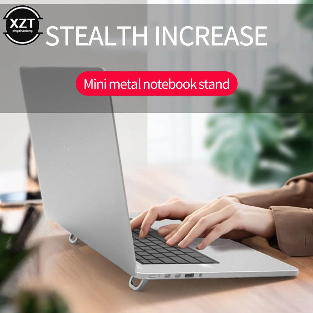 Soporte de aluminio para teclado de ordenador portátil, soporte elevador para Macbook Air/Pro, 10-18 pulgadas, Pc - imagen 5