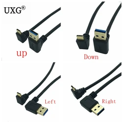 Cable USB A a USB-C 90° Oro Carga y Sincronización