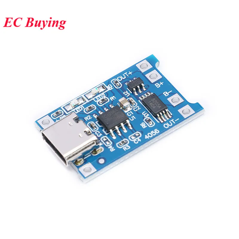 20 piezas/1 unidad tipo C USB 5V 1A 18650 TP4056 módulo de cargador de batería de litio placa de carga con protección funciones duales Li-ion - imagen 4