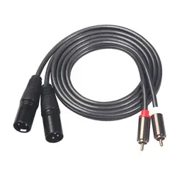 Cable XLR a RCA – 2 Canales, Conector Metal Premium