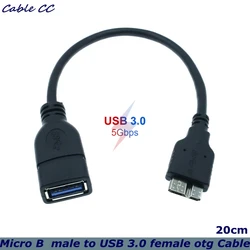 Adaptador USB 3.0 Micro B OTG Samsung Galaxy S5 Note 3 Tablet