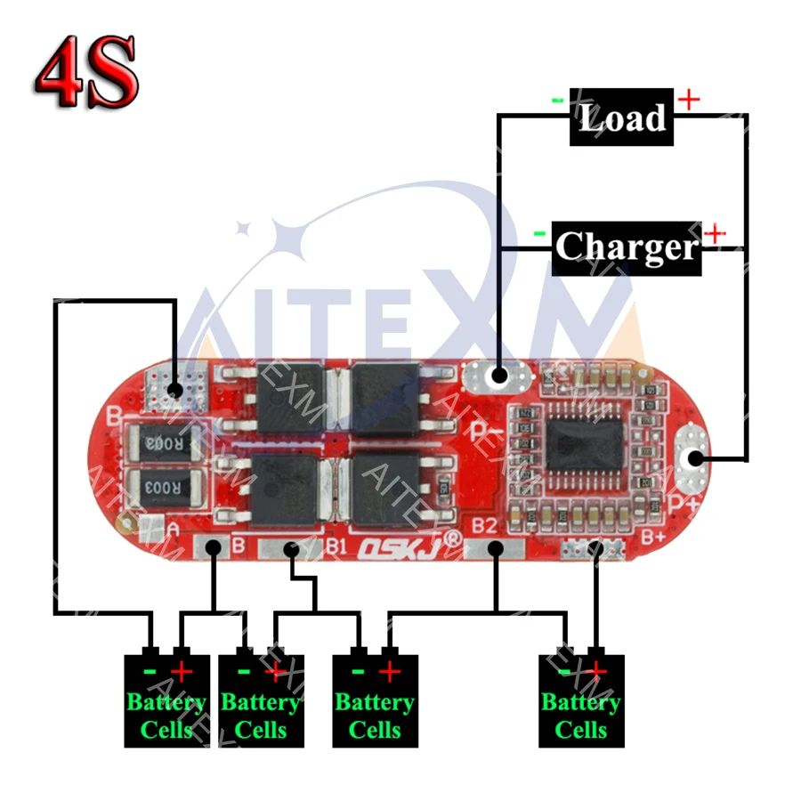 BMS 1S 2S 10A 3S 4S 5S 25A Bms 18650 Li-ion Lipo Lithium Battery Protection Circuit Board Module Pcb Pcm 18650 Lipo Bms Charger - imagen 5