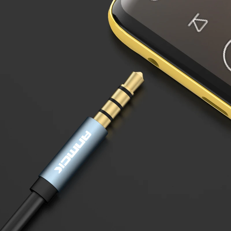 Anmck-Cable de extensión auxiliar de Audio para auriculares estéreo, conector auxiliar macho a hembra de 3,5mm, extensor para altavoces, teléfonos y tabletas - imagen 4