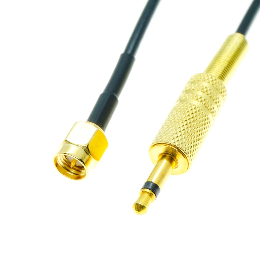 SMA macho a 3,5mm macho mono 1/8 "TS plug CCTV Cámara Monitor antena Cable RG174 - imagen 2