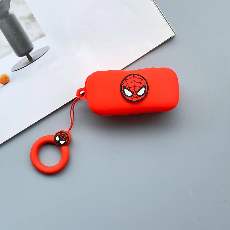 Funda de silicona con dibujos de Marvel para QCY T5, funda de auriculares inalámbricos con Bluetooth, con cordón de anillo - imagen 3