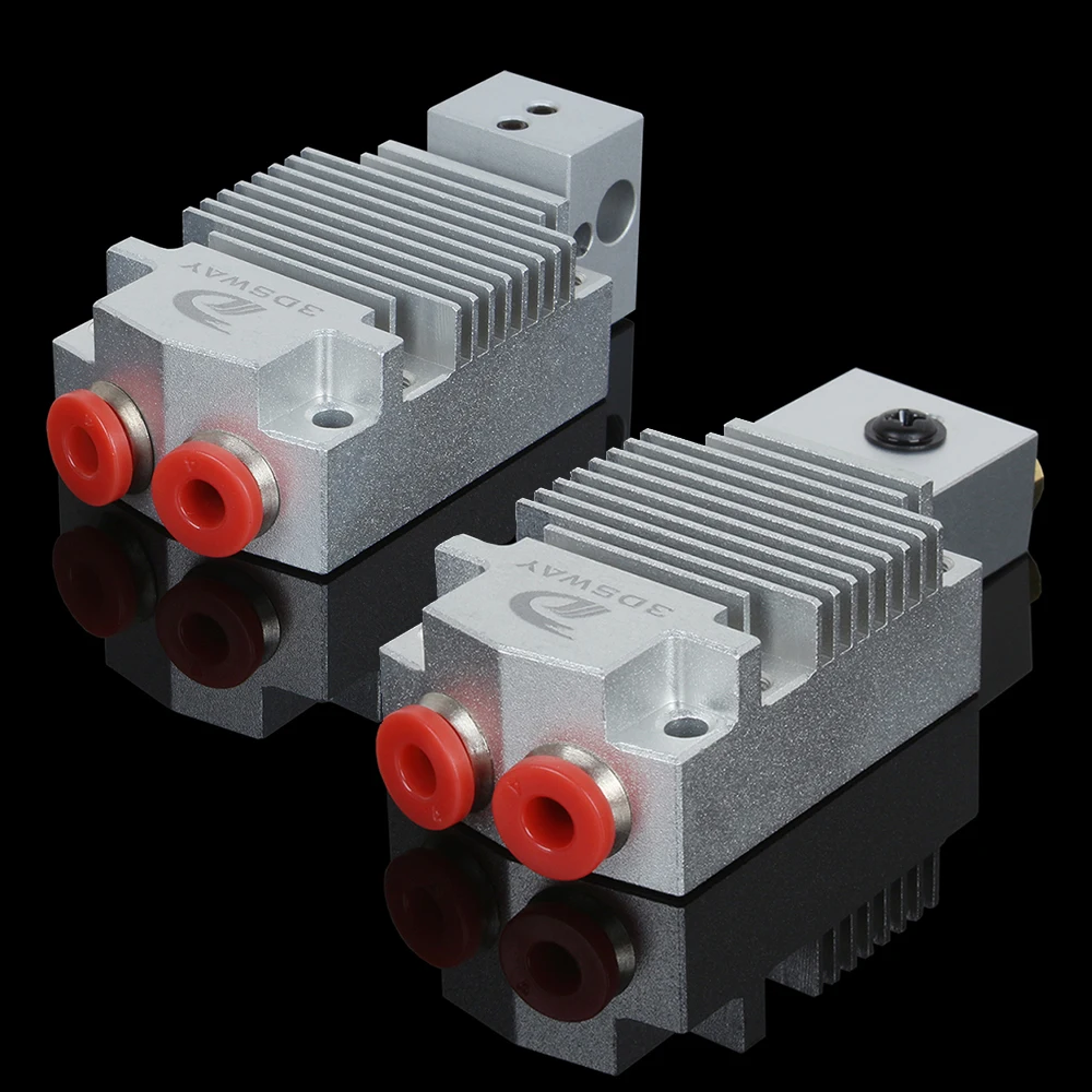 XCR3D-impresora 3D 2 en 1, Kit de extrusora de doble Hotend Diy, piezas de boquilla Volcano V6, ventilador de refrigeración, accesorios de filamento 1,75, 12V24V - imagen 5