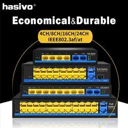Conmutador Ethernet PoE 4/8/16 puertos con uplink 2 Gbps + SFP 250m