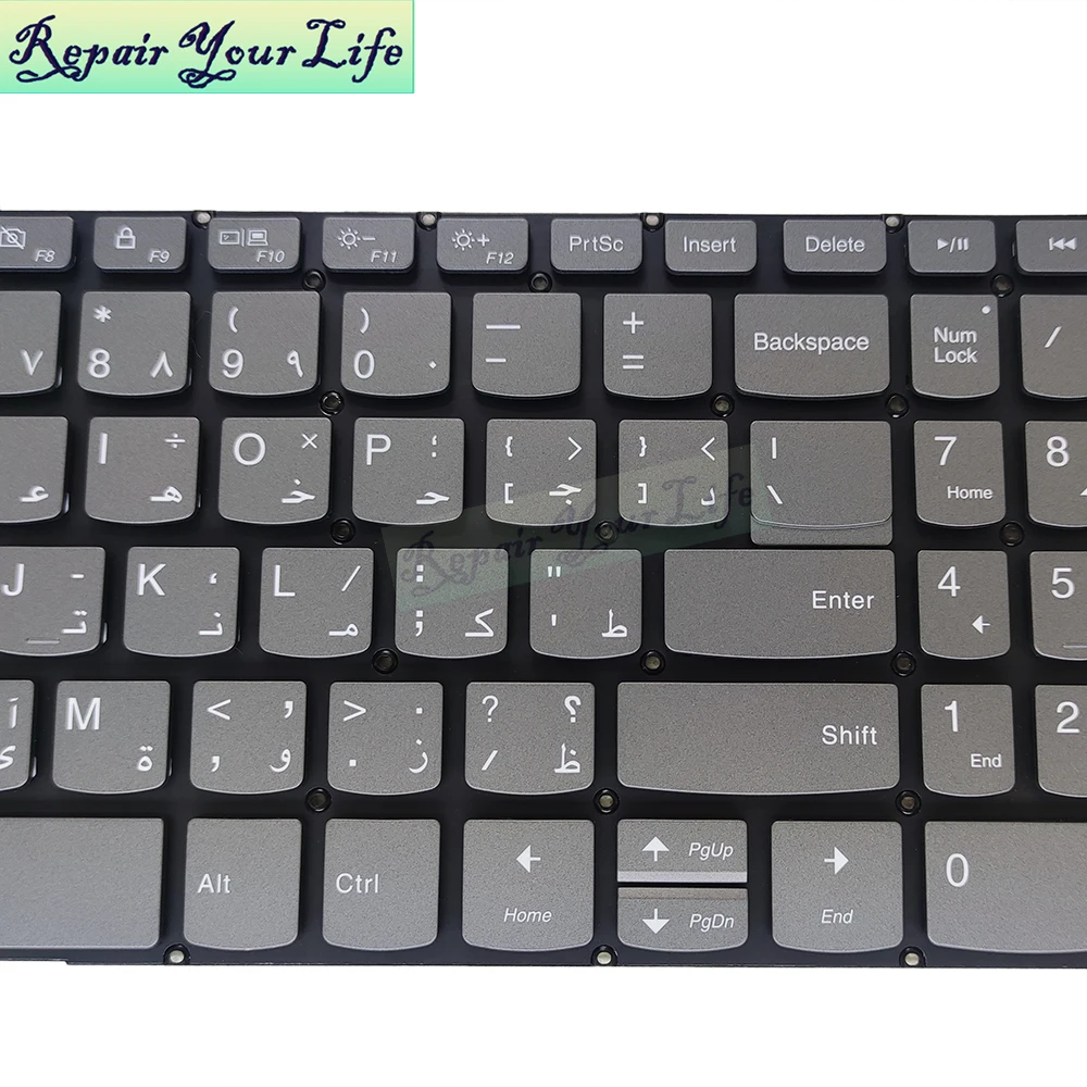 Teclado árabe griego retroiluminado para Lenovo IdeaPad 320 15IKB 15ABR 330 15 IKBR 330-15 IKBR 320-15 GK AR, nuevo teclado SN20M63011 - imagen 2