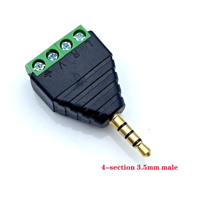 Conector de Audio para auriculares, adaptador estéreo de 3,5mm, RCA de 3,5mm, Conector de canal Mono a Terminal de tornillo - imagen 4