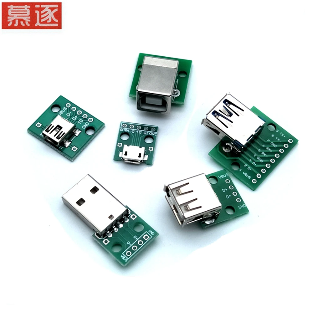 MICRO MINI5P USB zu Dip Weibliche interfaz B-typ Platz Drucker Mike 5p parche zu placa adaptadora en línea versorgung jeder 1 stücke - imagen 2