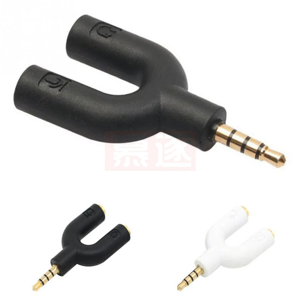 Divisor Y estéreo de 3,5 mm Audio macho a 2 hembra micrófono auriculares adaptador de enchufe nuevo - imagen 4