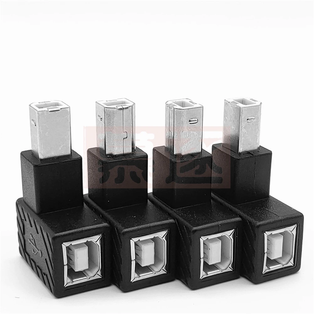 El más nuevo adaptador de extensión macho a hembra tipo USB 2,0 B de 90 grados en ángulo recto para convertidor de escáner de impresora