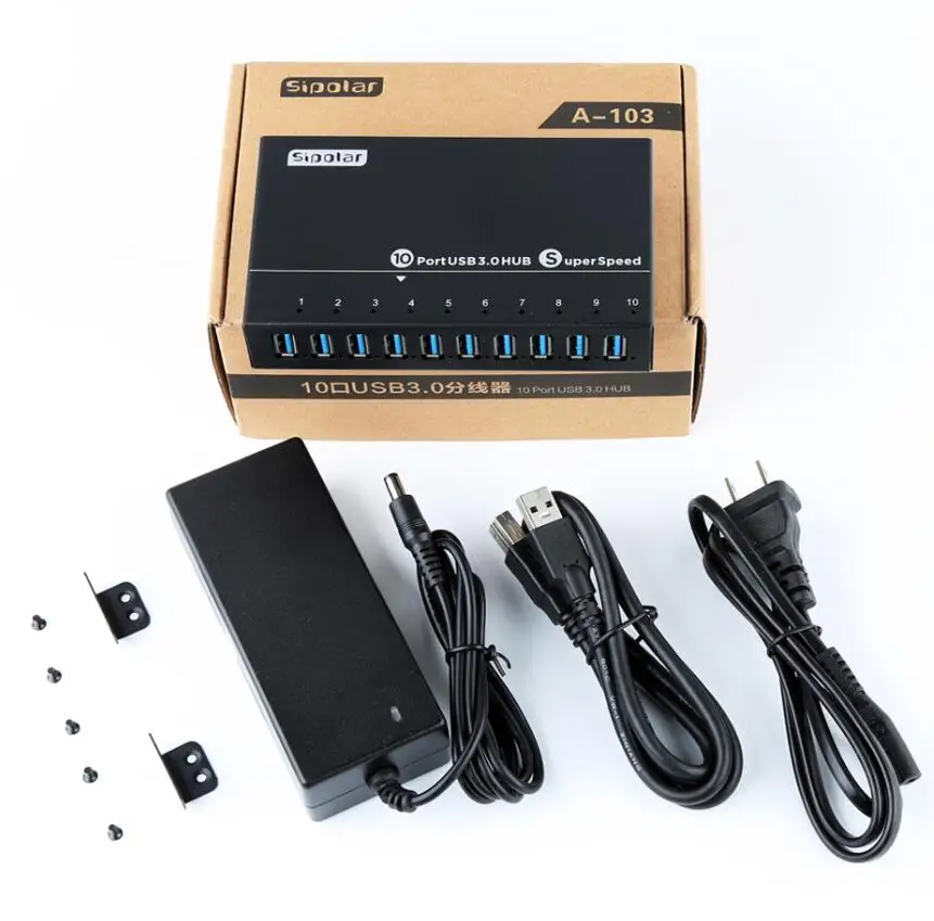 Sipolar A-103 Hub USB 3.0 Ultra Alta Velocidad Cargador Multipuerto - imagen 4