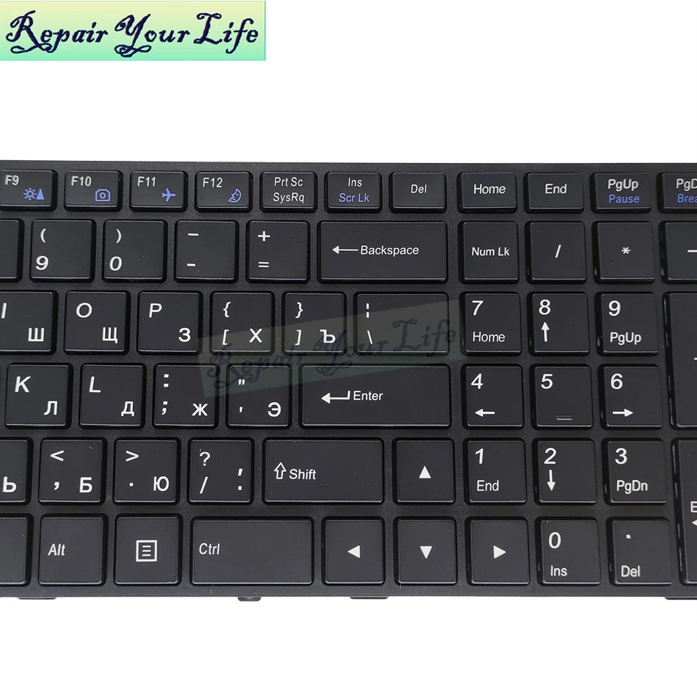 Teclado retroiluminado en inglés y ruso de EE. UU. para Clevo P650 P650SG P651SG P650SE P651SE P655SE teclado 6-80-P6500-013-1 MP-13H83USJ430B - imagen 3