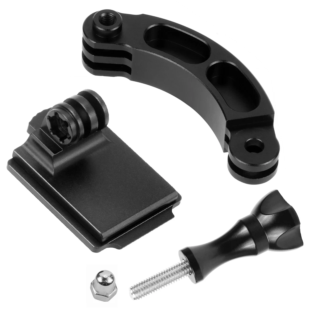 Base de soporte de montaje de casco NVG de 3 orificios de aluminio con adaptador de tornillo de brazo de extensión para Gopro YI Sjcam EKEN para cámara de acción OSMO - imagen 3