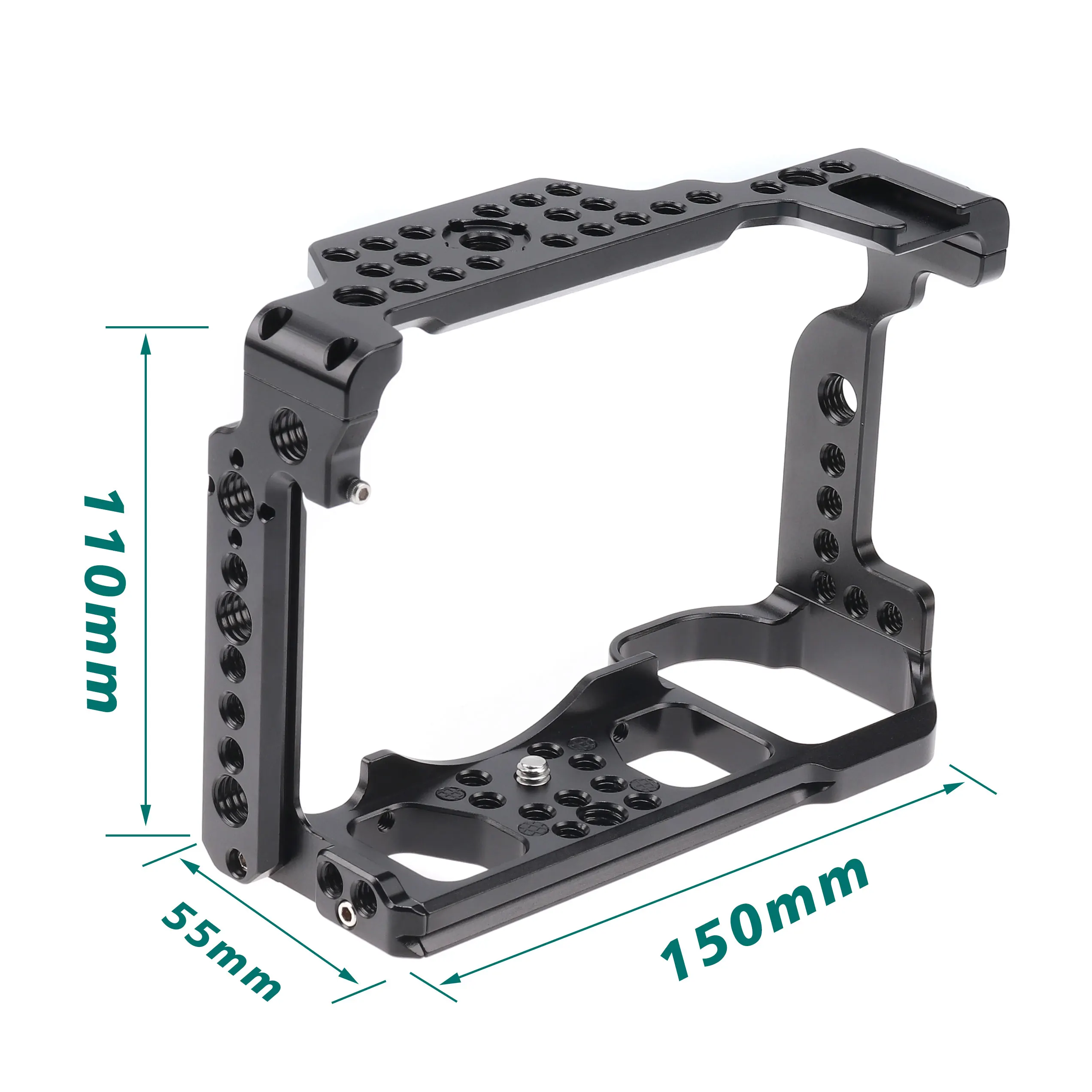 Jaula para cámara FOTGA, Kit DSLR de aluminio, soporte para Nikon Z5/Z6/Z7/Z6II/Z7II, múltiples orificios para tornillos de 1/4 "y 3/8", jaula para cámara de fotografía - imagen 4