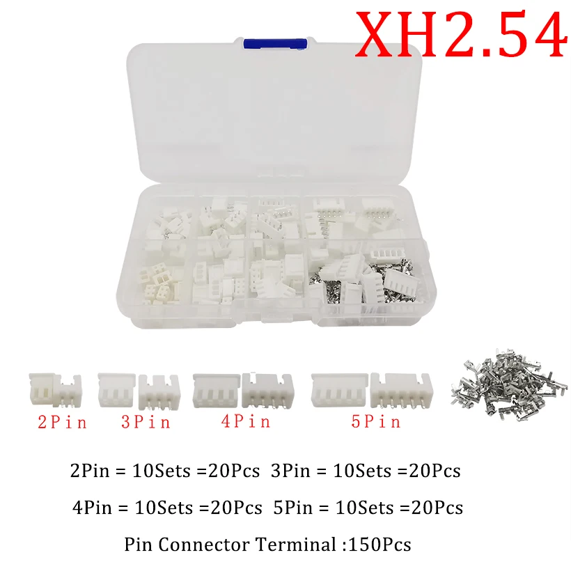 230 Uds XH2.54 PH2.0 conector de pines de carcasa Terminal de cable PH XH Kit paso 2,0/2.54mm 2P 3P 4P 5Pin JST adaptador macho hembra - imagen 5
