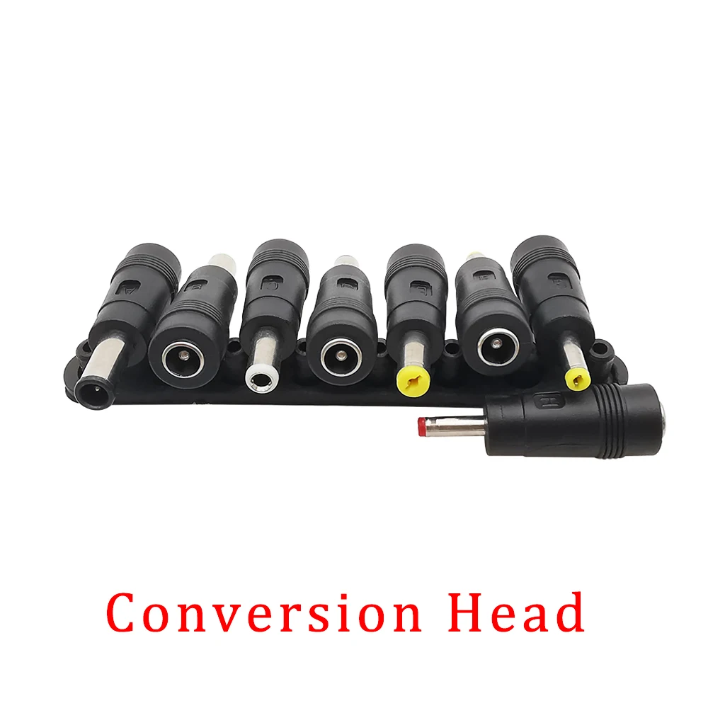 8 unids/set fuente de alimentación CC Universal portátil cargador móvil cabezal de conversión 5,5x2,1mm 8 en 1 DC enchufe Jack puntas Kit de conector - imagen 3