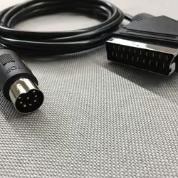 Cable Scart de repuesto de 1,8 M, conector con pasador en V para Sega Megadrive 1 Genesis 1, sistema maestro 1 RGB AV Scart, versión PAL