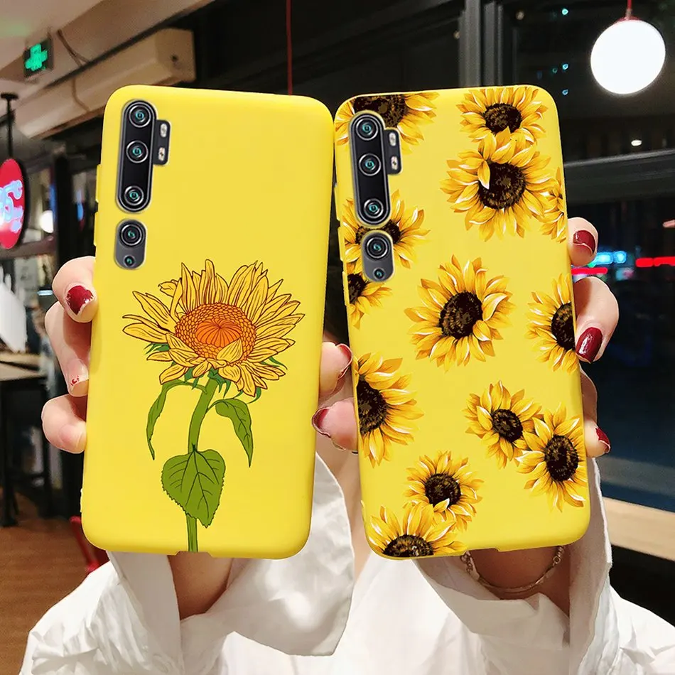 Funda de girasol con forma de corazón de amor para Xiaomi Mi Note 10 Pro, funda trasera de silicona con parachoques para Xiomi Xiaomi Mi Note 10 Note10 Pro - imagen 4