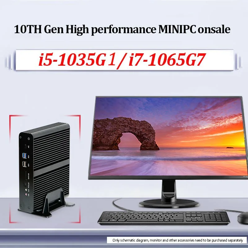 Mini ordenador de escritorio óptico con ventilador de 10. ª generación, Mini PC Core i5, 1035G1, i7, 1065G7, Windows 10, HDMI Dual, 4K, 60GHz, SD, más nuevo