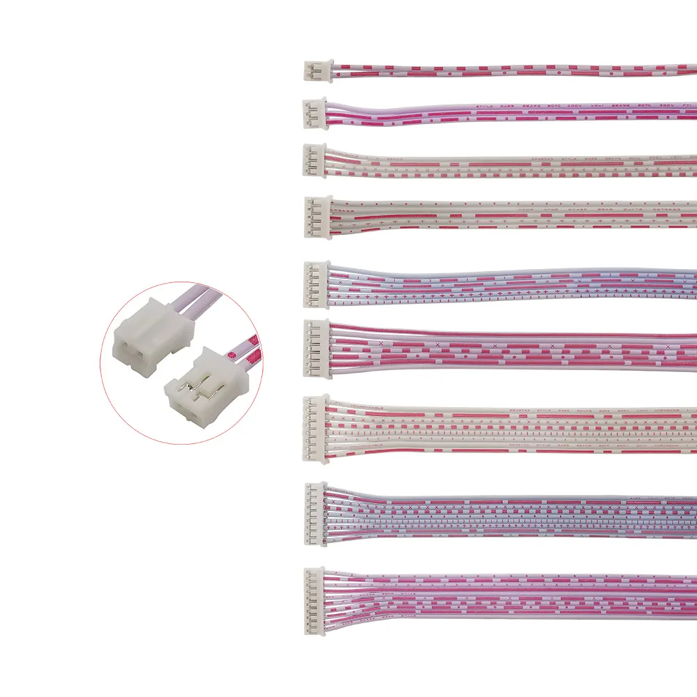 Cable conector de Terminal hembra a hembra de doble cabeza, cables JST PH 2,0 de 20cm de largo, rojo y blanco, 5/10 piezas, PH2.0, 2,0mm - imagen 2