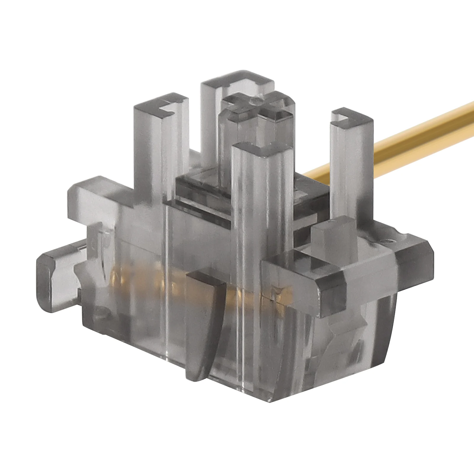 Estabilizadores de montaje de placa ahumada DUROCK con cables chapados en oro compatibles con estabilizadores de placa Cherry MX Estabilizadores de placa de piano transparente