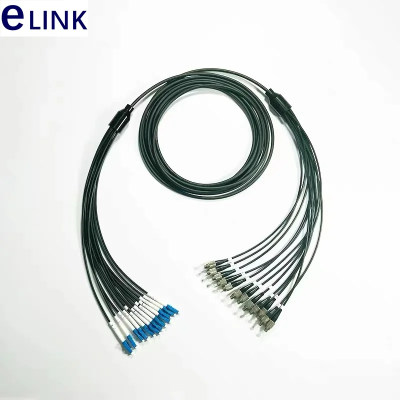 Cables de fibra óptica de TPU, 12 núcleos, 10M, 12C, cable blindado LC SC FC ST de 6,0mm, parche blindado, para exteriores, SM FTTA jumper, 12 vías - imagen 3