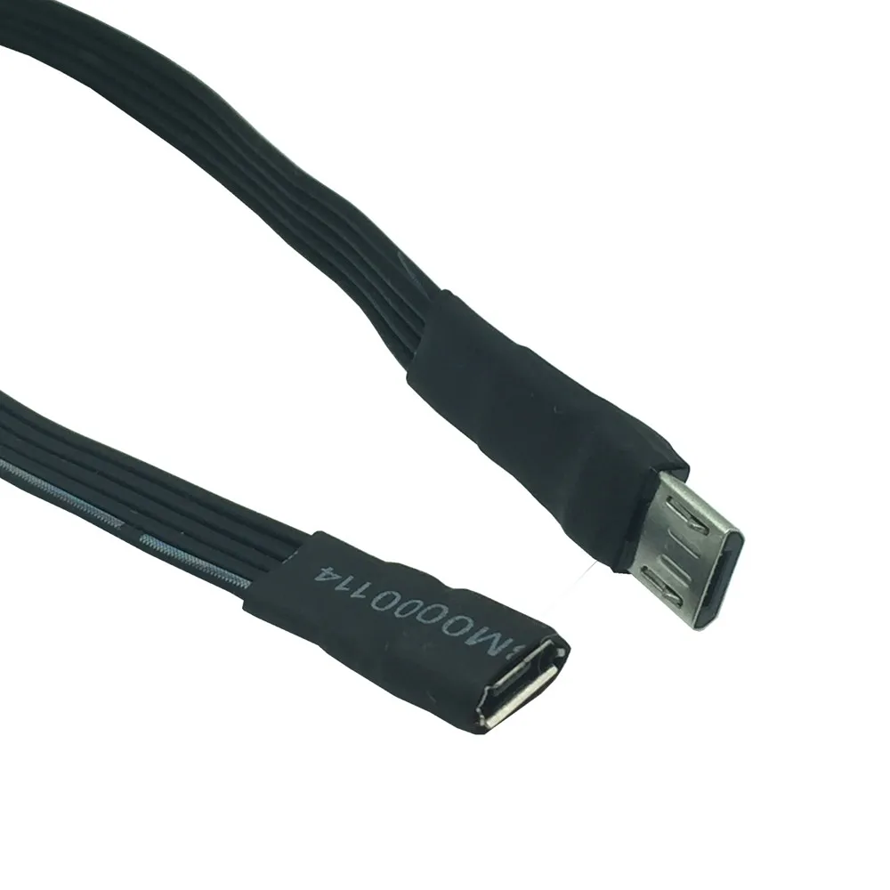 Cable de extensión Micro USB Súper suave, extensor de extensión hembra a Micro USB macho F/M, carga de datos, Cable OTG suave, 5cm, 10cm, 20cm - imagen 2
