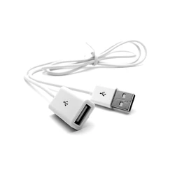 Cable Extensión USB 2.0 Macho Hembra Metal PVC Blanco