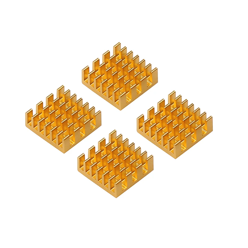100 Uds YOUNUON 14x14x6mm disipador de calor de aluminio dorado disipador de calor del radiador para CPU, GPU, disipación de calor del Chipset electrónico - imagen 3