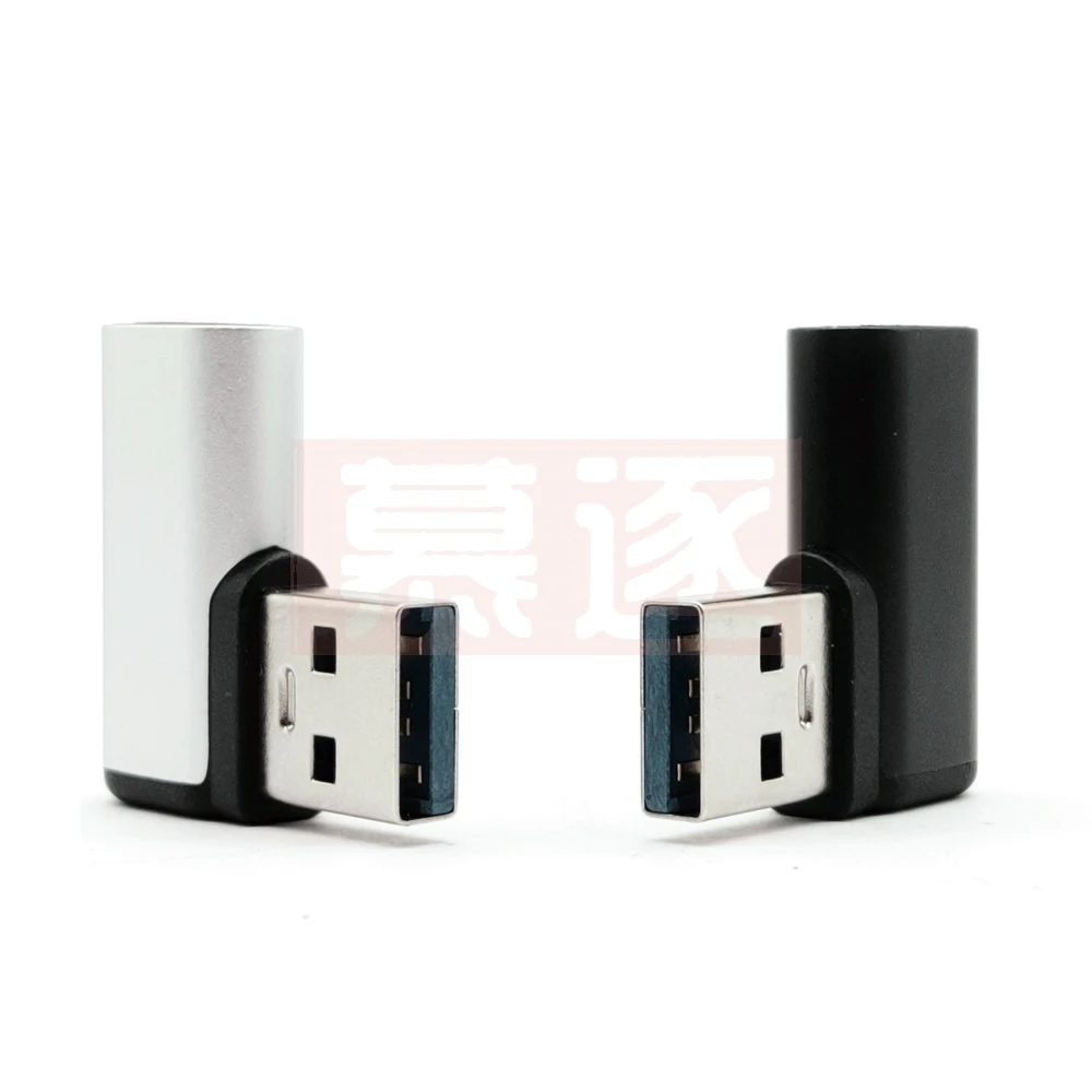 Schwarz Silber 90 grad ellenbogen USB 3,1 lade adaptador de datos tipo C USB-C weibliche zu 3,0 m Osmanlınlich - imagen 3