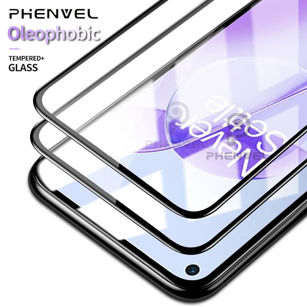 Vidrio Protector para Oneplus 9, Protector de pantalla de cubierta completa para Oneplus 9rt 8T 9R, película de vidrio templado oleofóbico - imagen 2