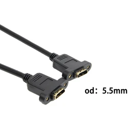 Cable Extensión HDMI Macho-Hembra 30cm – Montaje Panel con Tornillos
