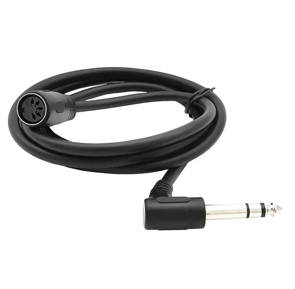 CABLE adaptador de AUDIO para sintetizador, Conector estéreo de 6,35 "a 5 pines, MIDI, DIN, hembra, para piano eléctrico, guitarra MIDI, 1/4mm - imagen 2