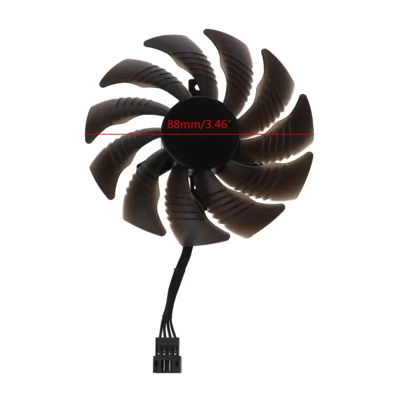Ventilador de refrigeración de 88MM T129215SU, 4 pines, para Gigabyte GTX 1050, 1060, 1070, 960, RX 470, 480