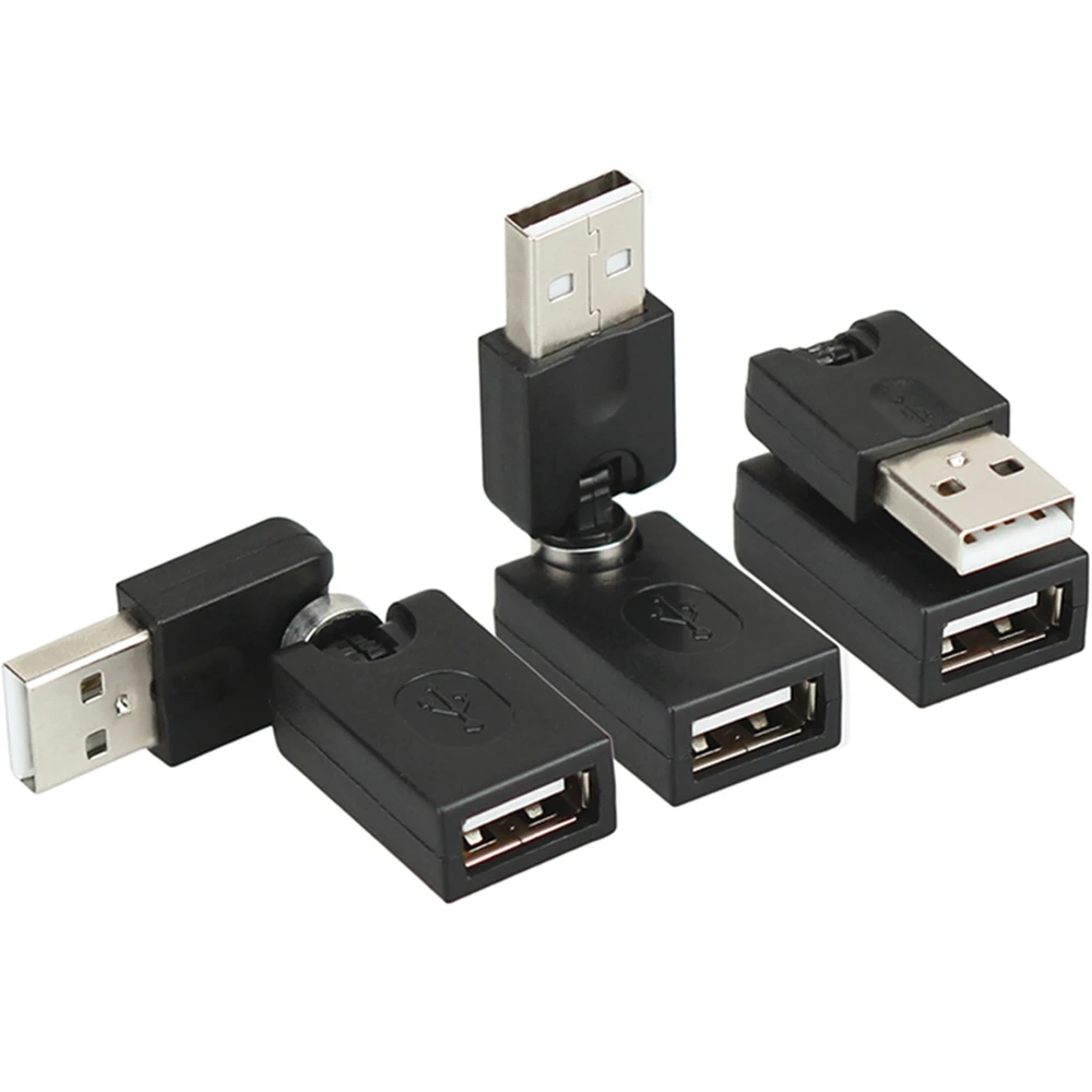 Adaptador USB macho a hembra de rotación libre de 360 grados interfaz de flexión rotativa USB macho a hembra un macho a hembra hembra - imagen 2
